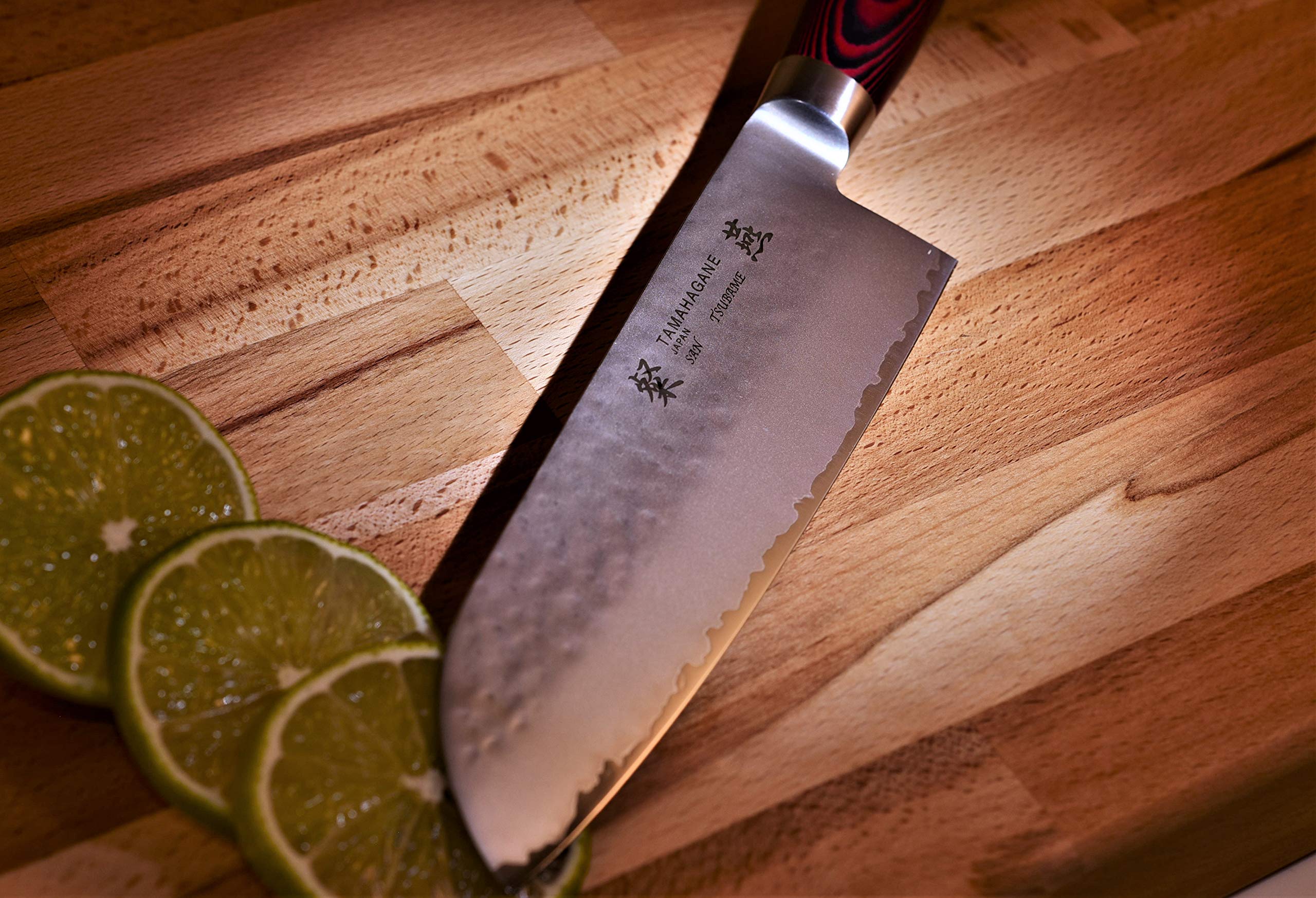 Hyabusa 9.5-Inch Professional Chef Knife - Japanese High Carbon Stainless Steel Kitchen Knife with Burgundy Handle - Perfect for Slicing, Dicing, and Chopping Vegetables, Meat, and Fish