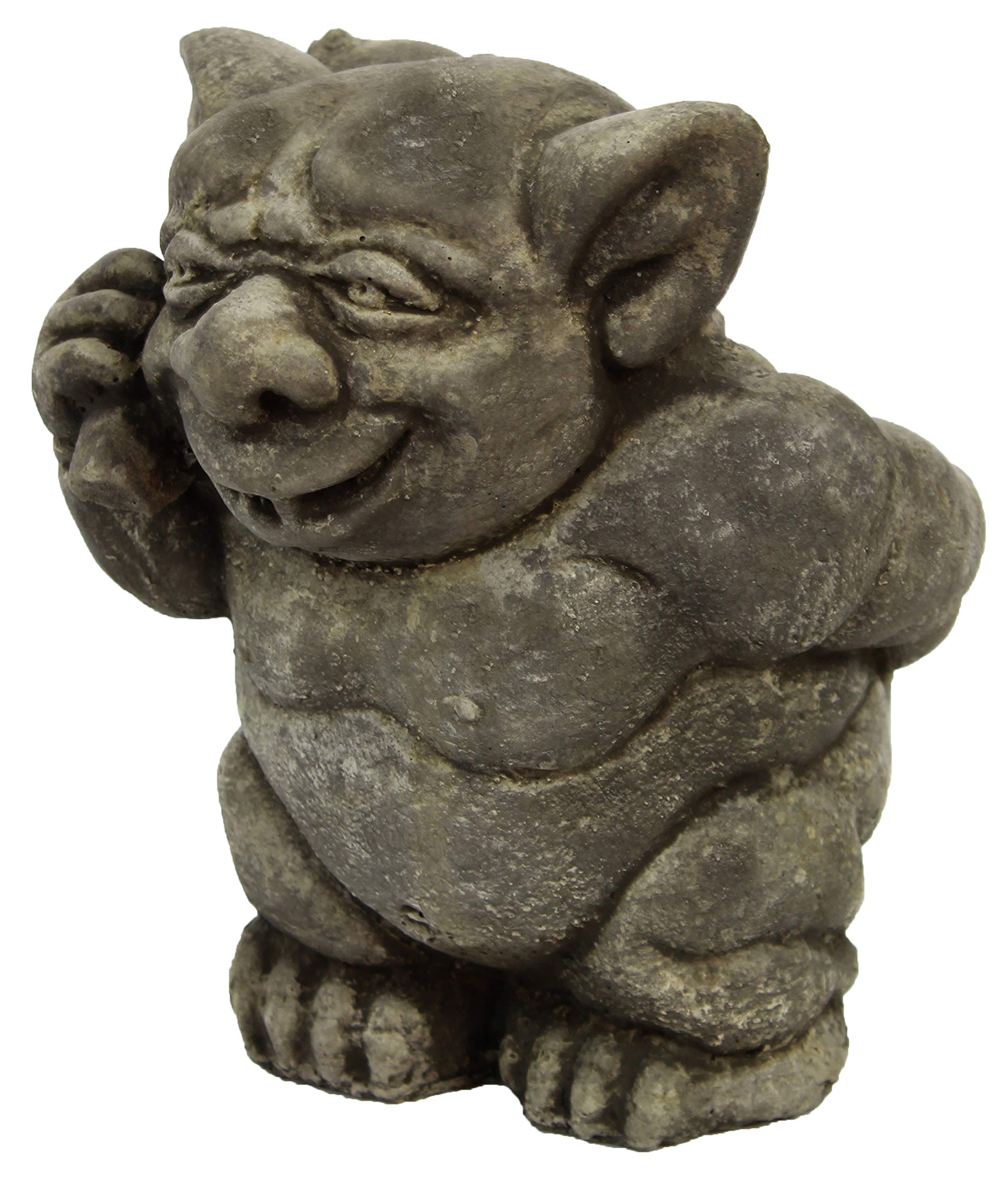 Ogre Troll Garden Statue - Heavy Duty Concrete Outdoor Sculpture for Lawn, Yard, and Garden Decor - Perfect for Fantasy Themed Landscaping
