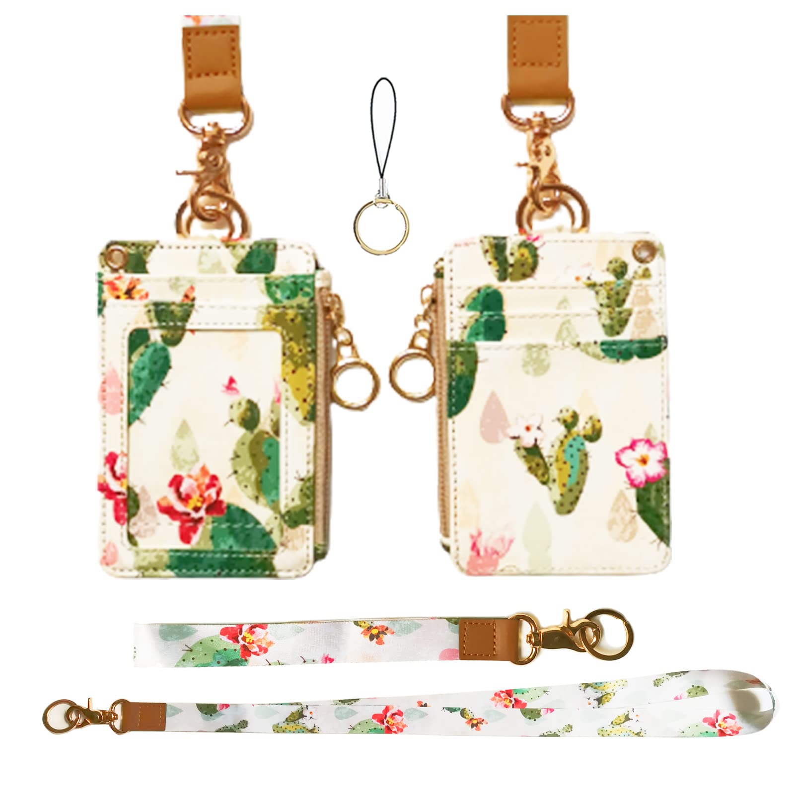 Fashion Women's Zipper Lanyard Wallet for ID Badges - Office & Travel Use