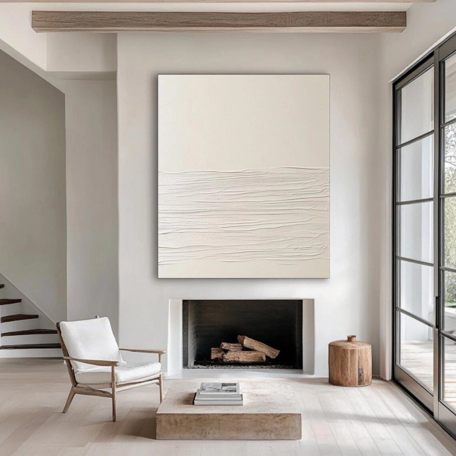 Minimalist Textured Plaster Art Paintings on Canvas #MM314 - Perfect for Modern Home & Office Wall Decor