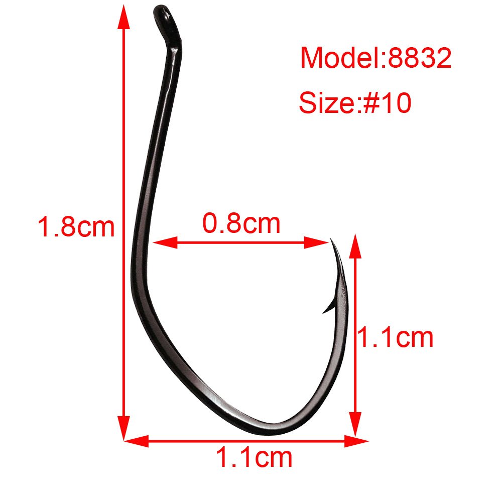 100pcs Catfish Hooks - High Carbon Steel Fishing Hooks for Saltwater & Big River