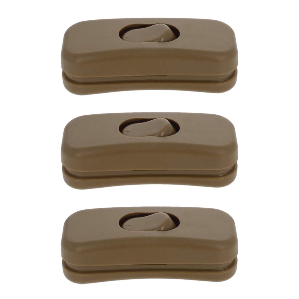 Othmro LED Strip Light Toggle On/Off Switch Wire - 303 Switch 2.6cm x 6.3cm, 250V 2A Bronze (3 Pack) - Perfect for DIY Lighting Projects, Home Decor, and Custom LED Installations