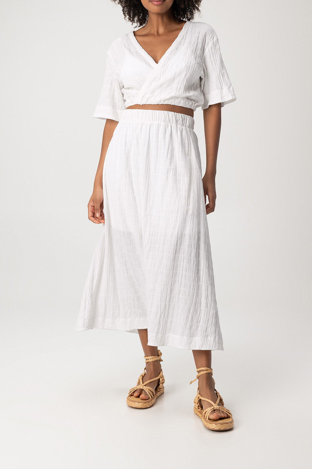 Stylish Seaside Midi Skirt for Women - Flowy Beach Skirt with Side Slit | Perfect for Vacation, Summer Outfits & Boho Fashion
