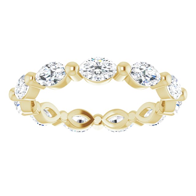 2.20 Carat Marquise Cut Diamond Eternity Wedding Band - Perfect for Anniversaries & Bridal Jewelry Gifts
