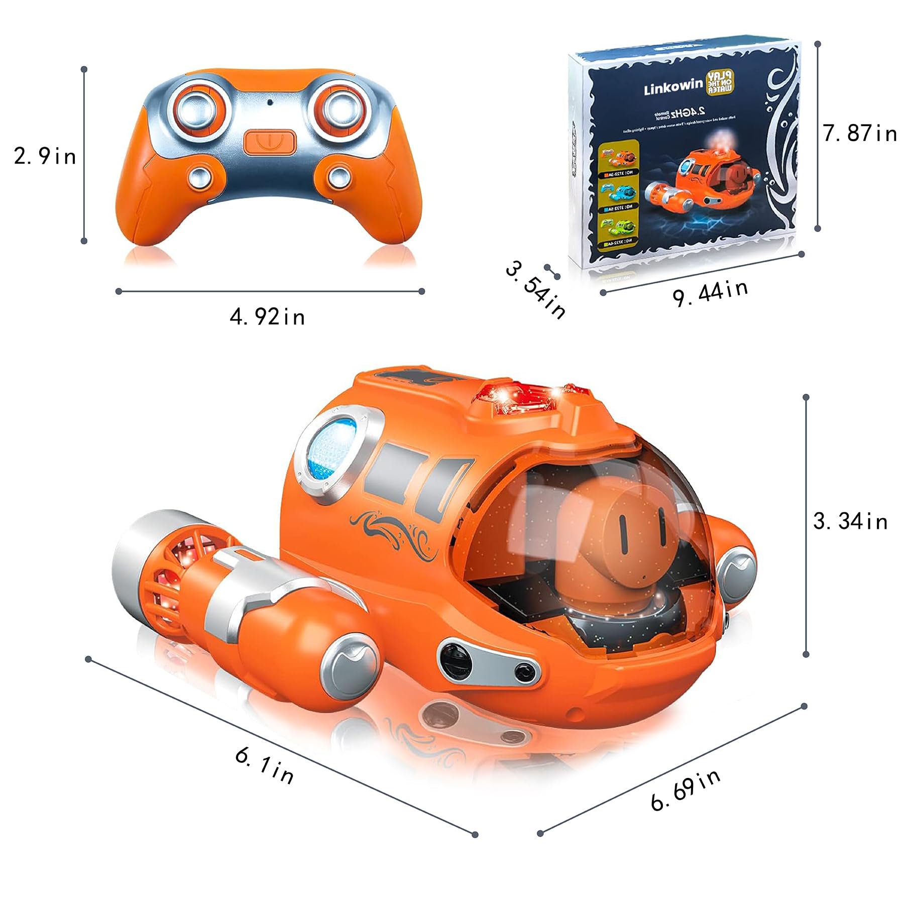 **Remote Control Boat for Kids - 2.4GHz RC Spray Gas Boat with LED Lights, Pool & Water Toys for Ages 6-12 - Perfect Summer Outdoor & Indoor Toy Gift for Boys & Girls - Fun for Pools, Lakes & Beach Play**