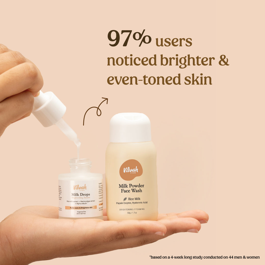 Best Face Brightening Kit for Glowing Skin - Vitamin C Serum & Brightening Cream Set - Perfect for Daily Skincare Routine & Dark Spot Treatment