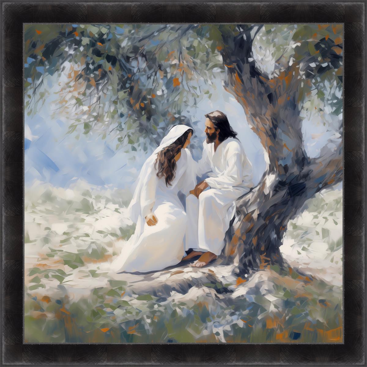 Abide With Me Large Wall Art - Inspirational Canvas Print for Home Decor, Living Room, Bedroom & Office - Perfect for Gifts & Spiritual Spaces