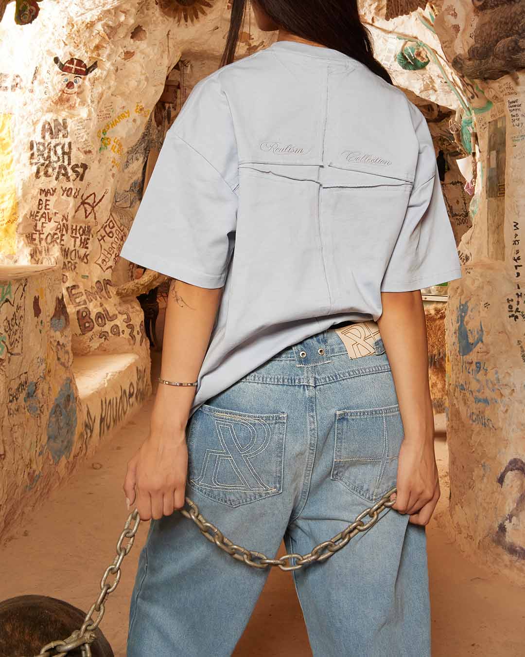 Premium SSS Realism Signature Denim Jeans - Washed Blue Vintage Style for Men & Women | Perfect for Casual Wear, Date Nights & Street Fashion