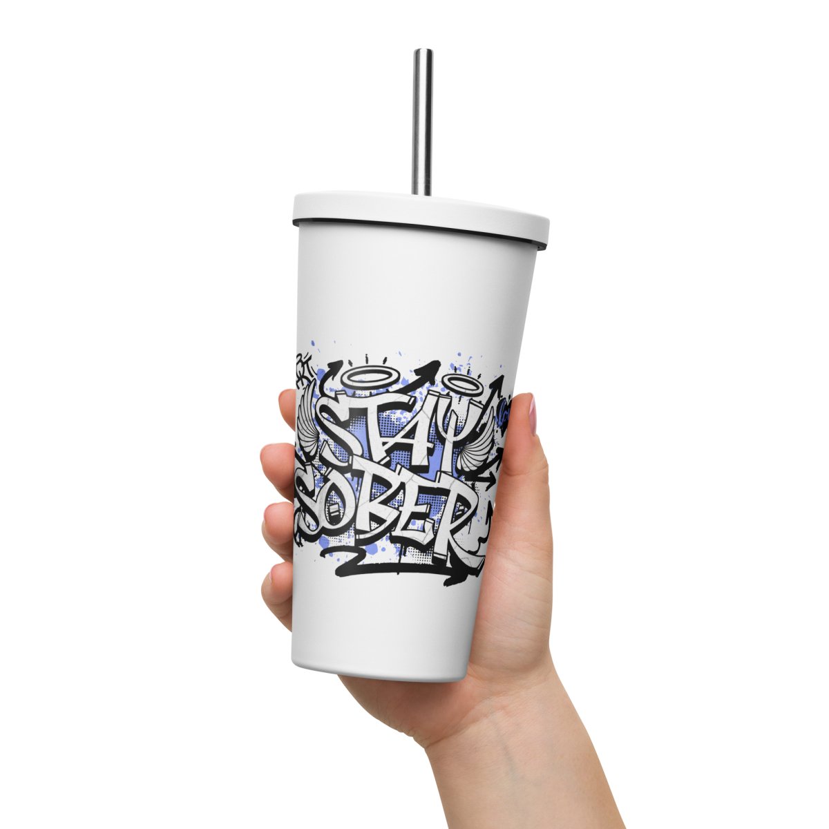 Stay Sober Commitment Insulated Tumbler - 20oz Stainless Steel Travel Mug with Lid - Perfect for Coffee, Tea & Cold Drinks at Work, Gym or Outdoor Adventures