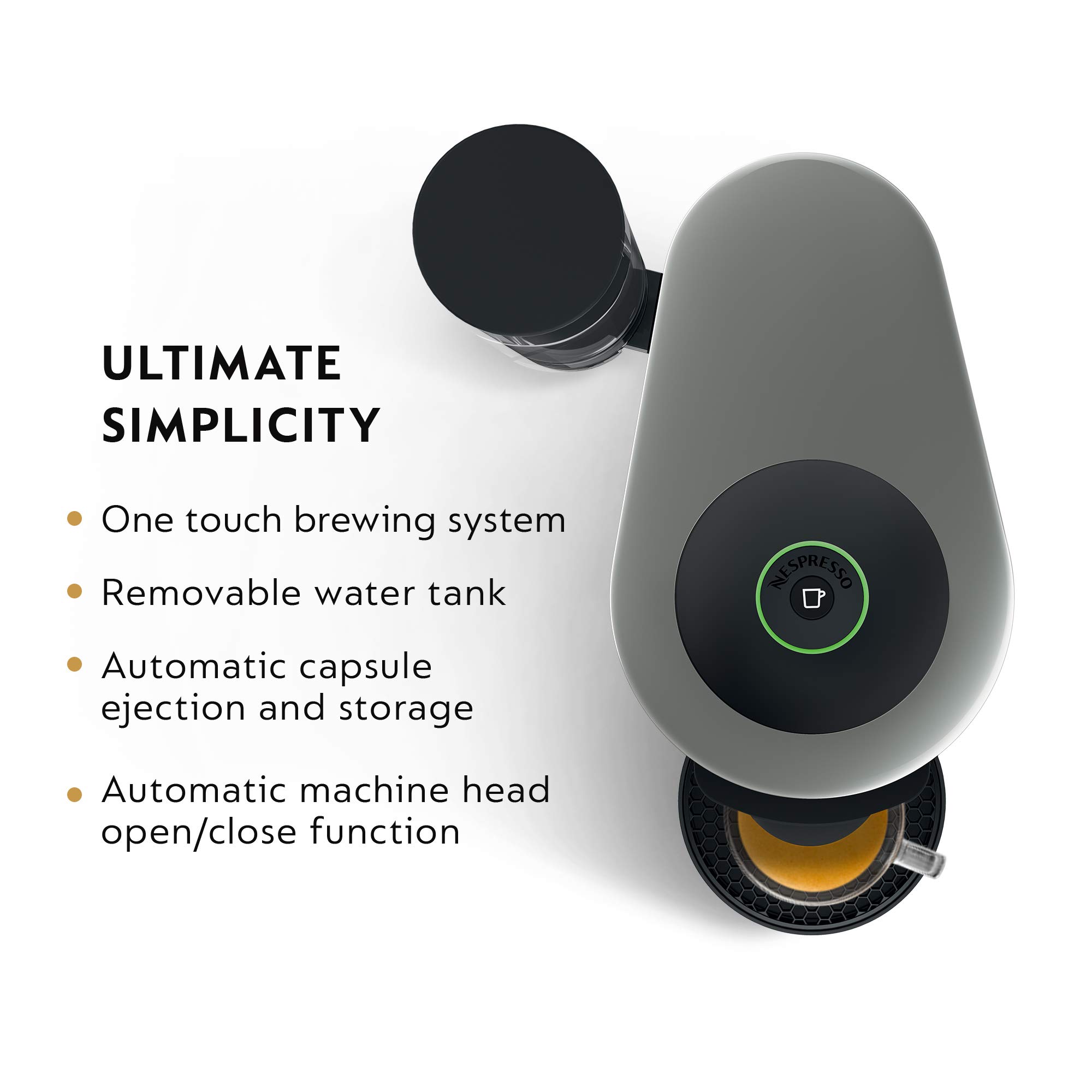 De'Longhi Nespresso VertuoPlus ENV150GYAE Coffee & Espresso Machine Bundle with Aeroccino Milk Frother, Graphite Metal - Includes VertuoLine Variety Pack Coffees for Home & Office Brewing