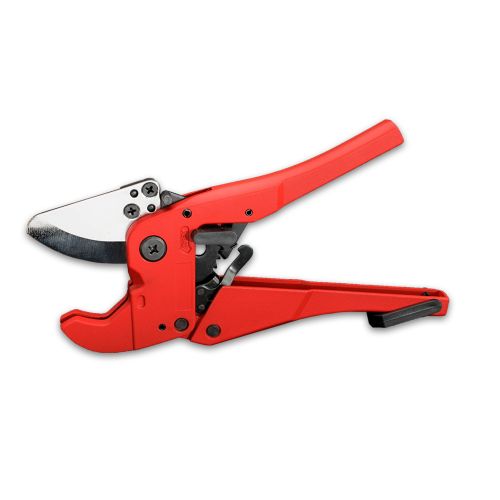Heavy Duty Ratcheting PVC Pipe Cutter - Professional Plastic Pipe Cutting Tool for Plumbing, DIY, and Construction Projects