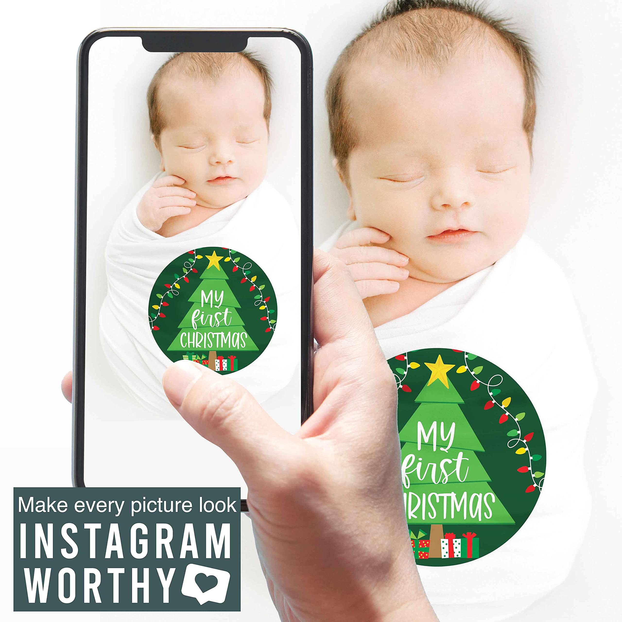 Adventure Baby Monthly Milestone Stickers for Boys - 20 Pack of Baby Boy Photo Props | Perfect for First Year Photos, Baby Books, and Monthly Growth Tracking