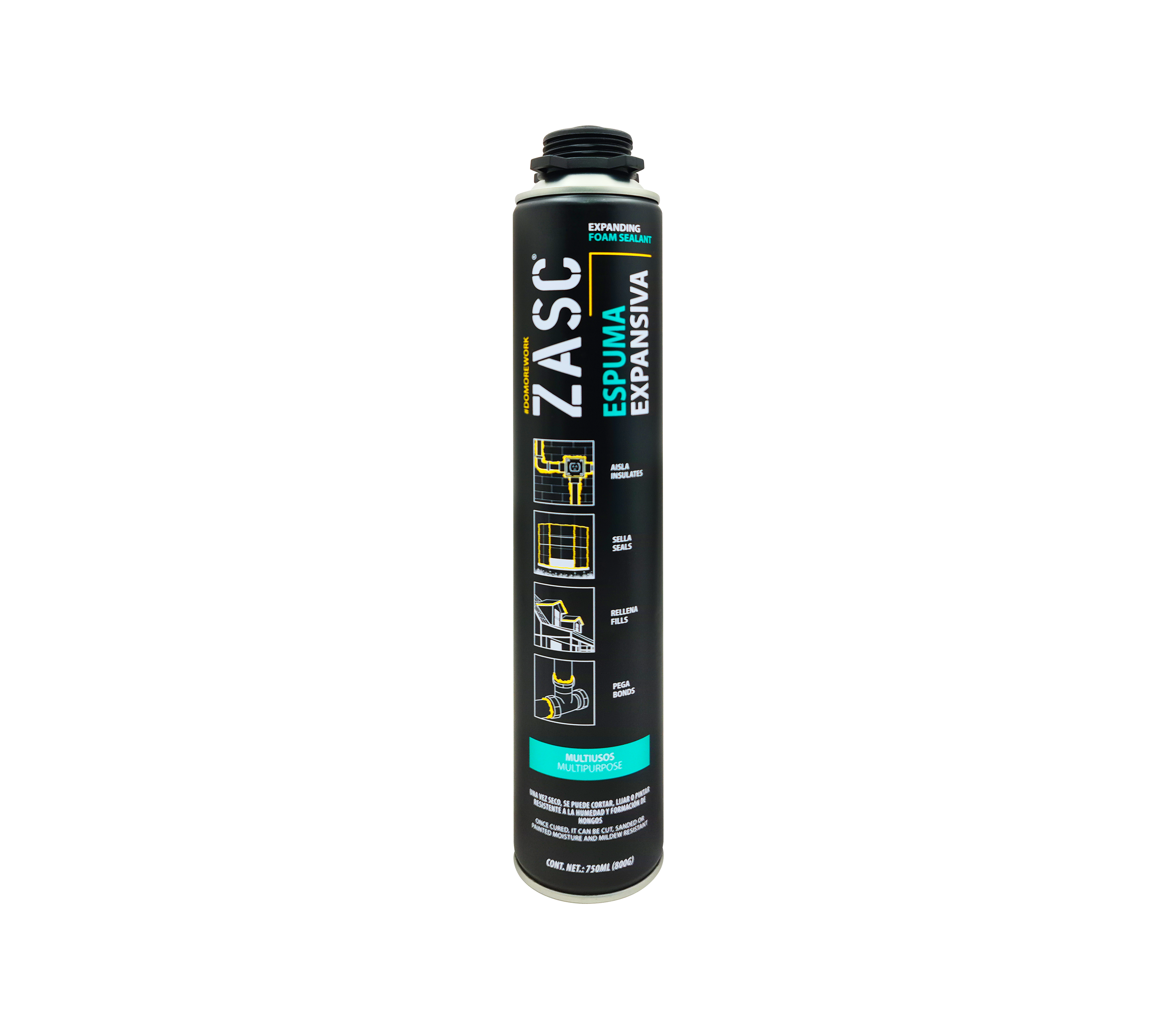 High-Quality Expanding Foam Spray 750ml - Strong Adhesion & Insulation for Home Repairs, Gaps Filling & DIY Projects