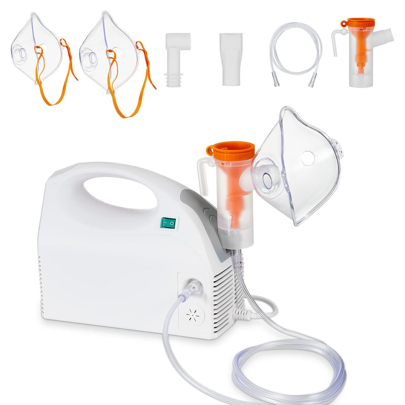 Portable Nebulizer Machine for Adults & Kids - Compressor Nebulizer Set with Mask, Mouthpiece & Tubing Kits - Steam Inhaler for Asthma, Allergies & Respiratory Relief - Perfect for Home Use & Travel