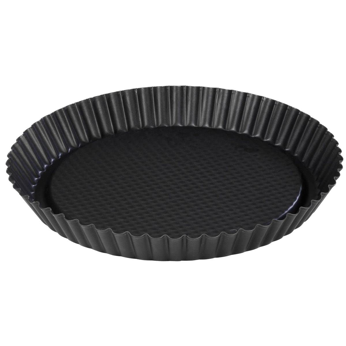 Zenker 11.81 Inch Non-Stick Pie Pan - Black Metallic Baking Dish for Apple, Pumpkin & Cherry Pies - Perfect for Thanksgiving, Christmas & Holiday Baking