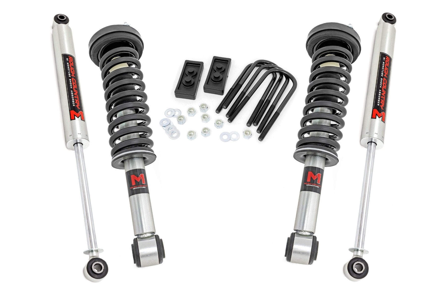 2 Inch Lift Kit for Ford F-150 4WD (2009-2013) | M1 Struts & Shocks | Heavy Duty Suspension Upgrade | Off-Road & Truck Customization