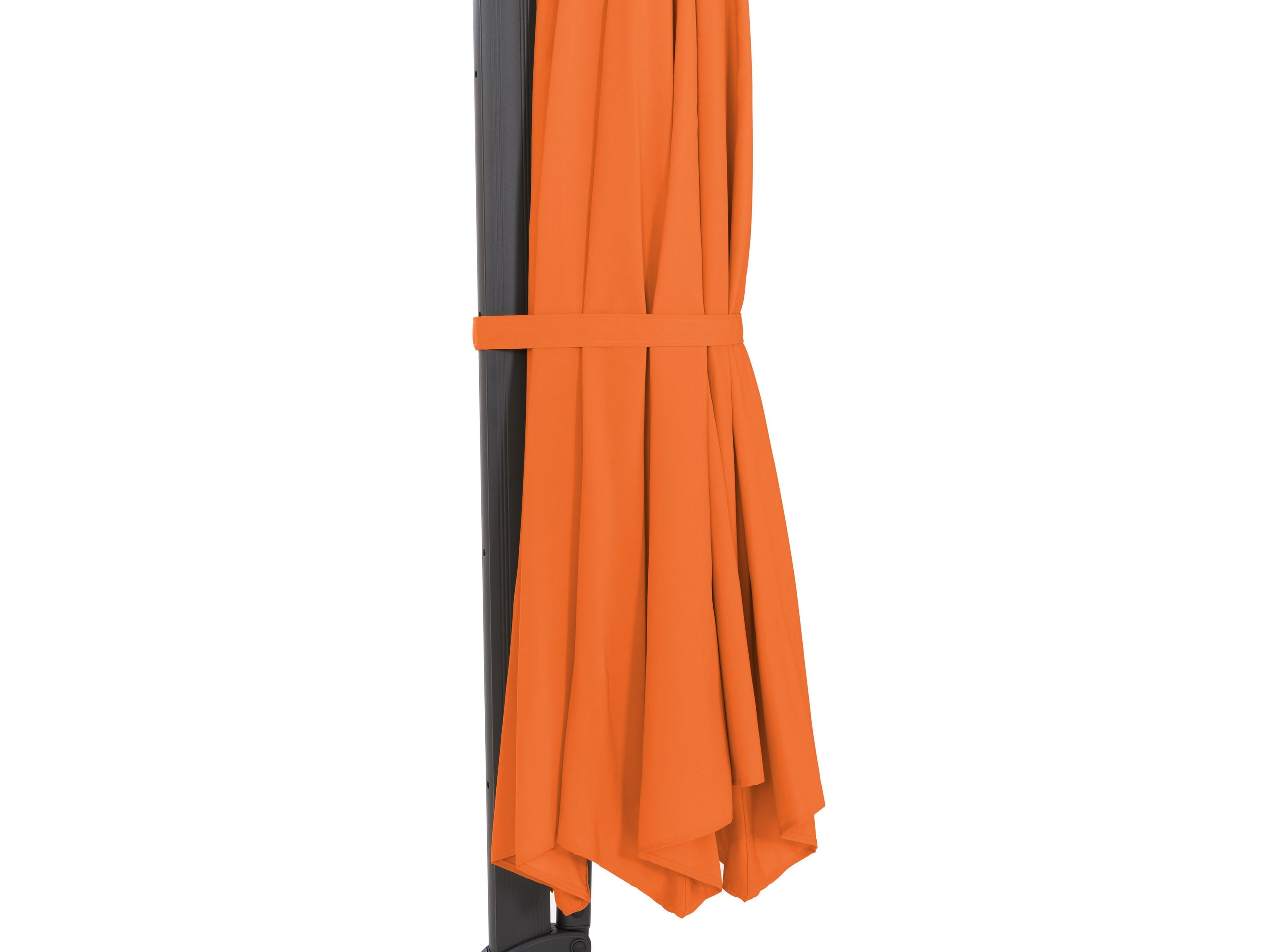 11.5ft Deluxe Offset Patio Umbrella in Orange - Perfect for Poolside, Backyard, and Outdoor Dining Areas
