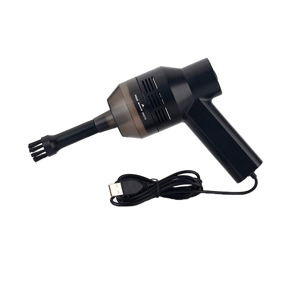 BRADEM Rechargeable Mini Vacuum Cleaner - Cordless Handheld Desk Vacuum for Home & Office Cleaning | Portable Dust Buster for Keyboard, Car, Small Spaces (Black)