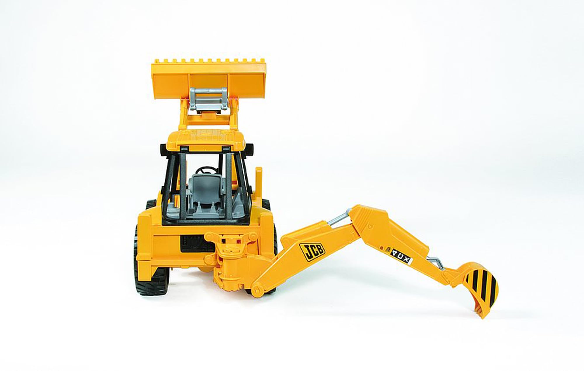 Bruder Toys 02428 JCB 4CX Loader Backhoe - Realistic Construction Toy for Kids, Durable Die-Cast Model with Movable Parts - Perfect for Imaginative Play, Sandbox Fun, and Construction-Themed Birthday Gifts