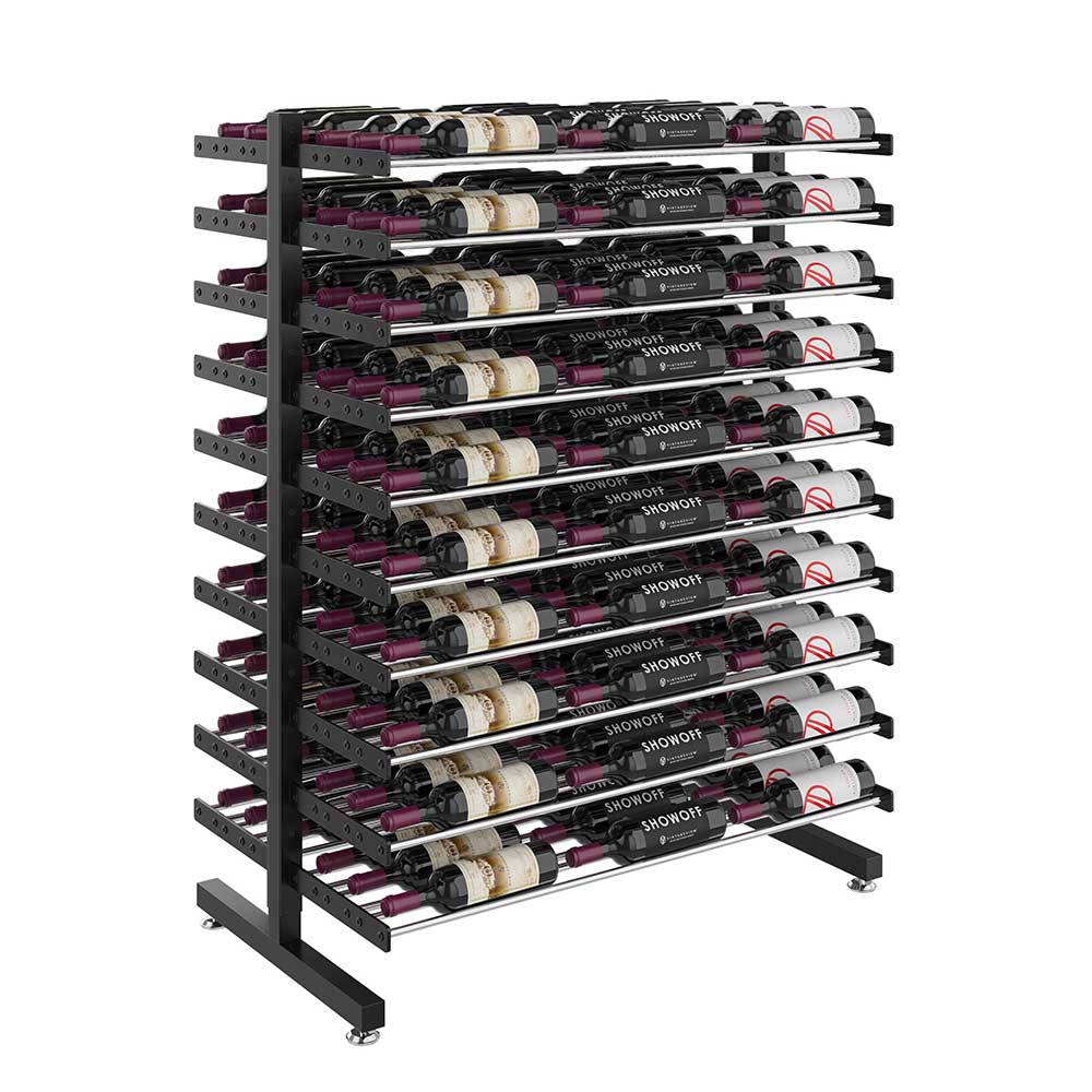 Evolution 180 Bottle Island Display Rack - Premium Wine Storage Organizer for Bars, Restaurants & Home Use