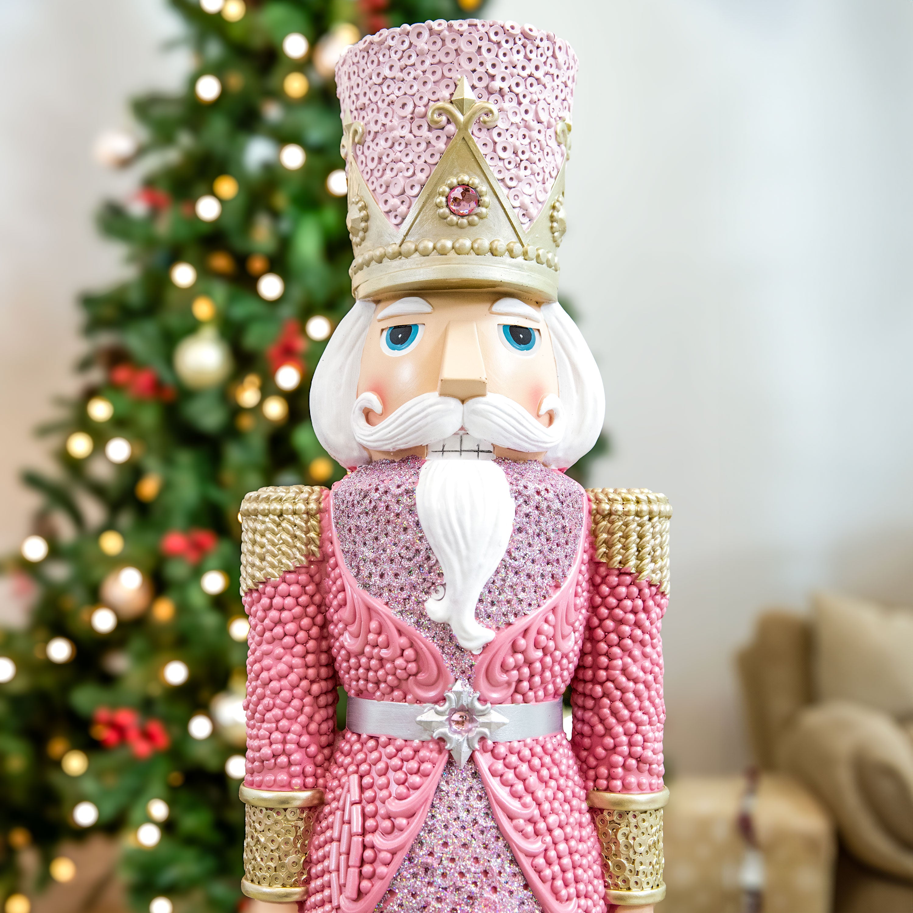 Prince Kenneth Christmas Nutcracker Statue - 37 Inch Tall Holiday Decoration for Home, Office & Festive Parties | Sunnydaze