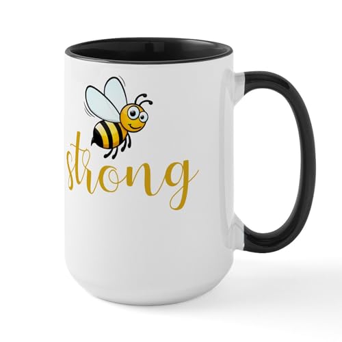 White/Black Inside - Bee Strong Mugs