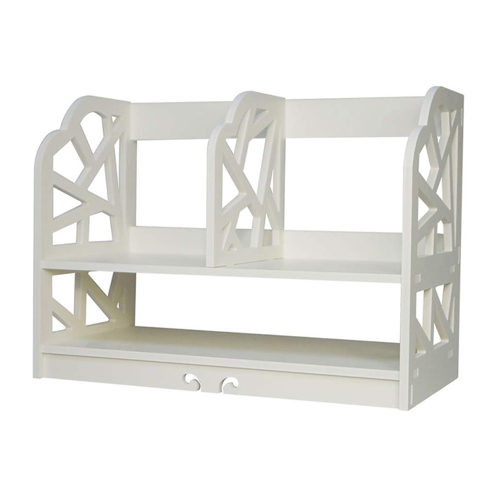 Creative Double-Layer Bookshelf for Desk - Multi-Functional Office & Study Storage Organizer, Space-Saving Bookcase for Home & Workspace (Color A)