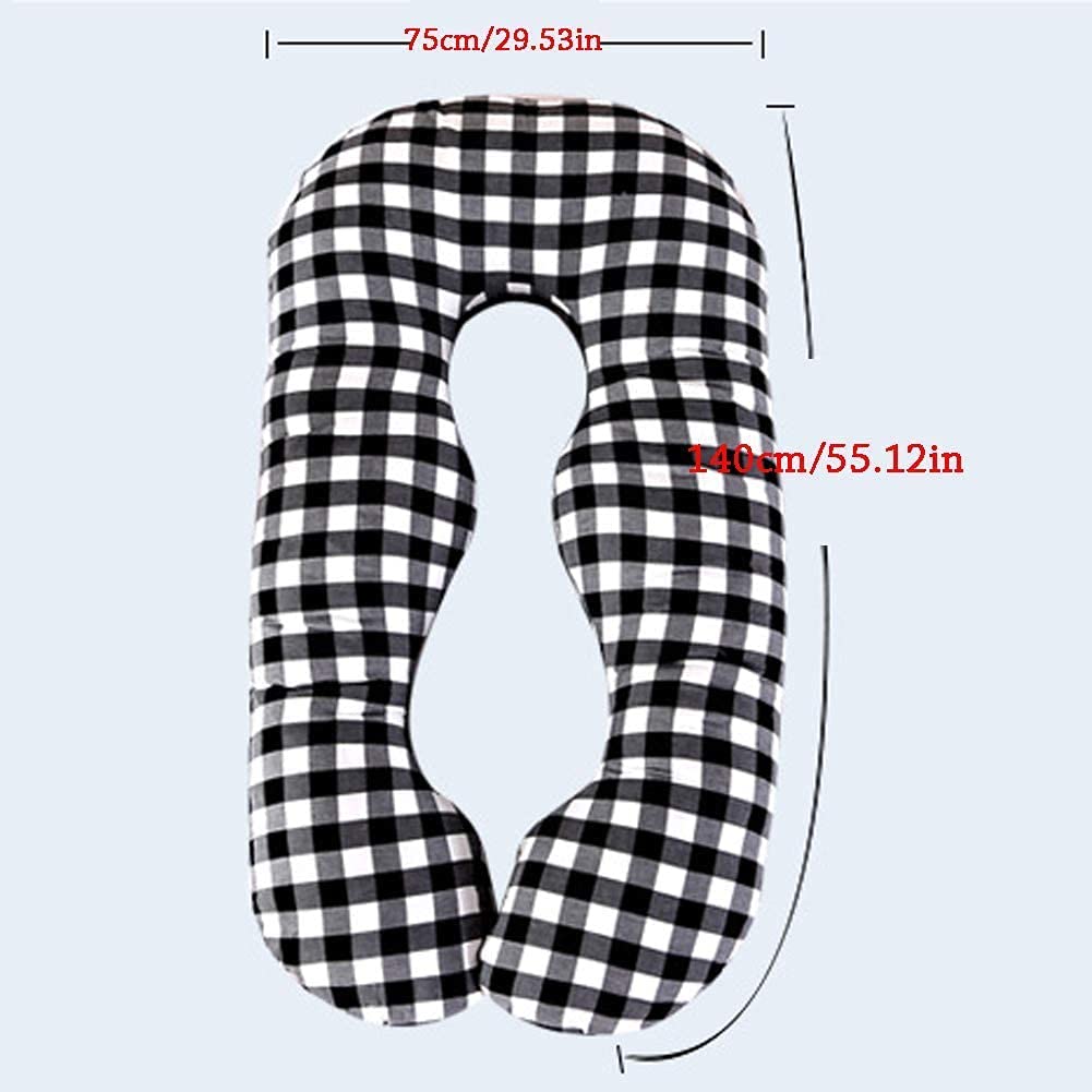Detachable Body Pillow for Back, Hips, Legs & Belly Support - Maternity Pillow for Adults with Washable Cotton Cover - Perfect for Pregnancy, Side Sleepers & Pain Relief