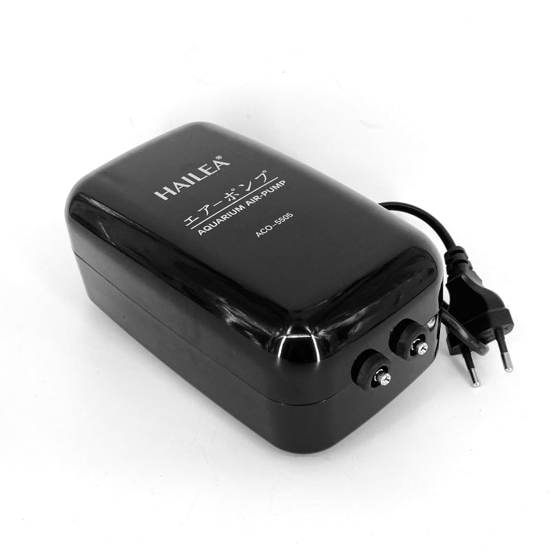 HAILEA Silent Air Pump ACO 5500 Series - Ultra Quiet Aquarium Air Pump with Single/Double Outlet for Fish Tank, Pond & Hydroponics System