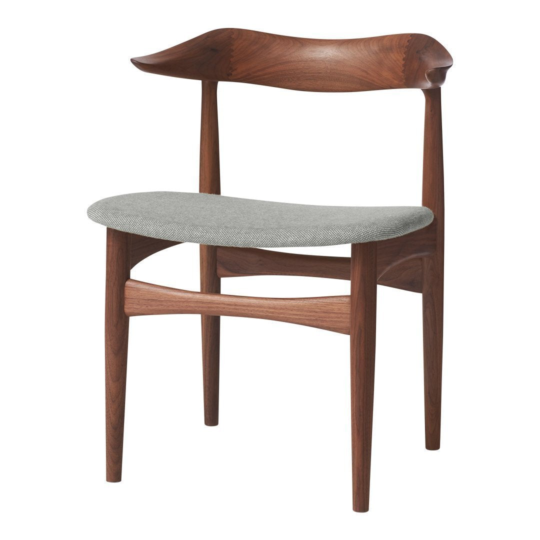 Knud Farch Cow Horn Chair Seat - Upholstered Warm Nordic Style for Living Room & Office Decor