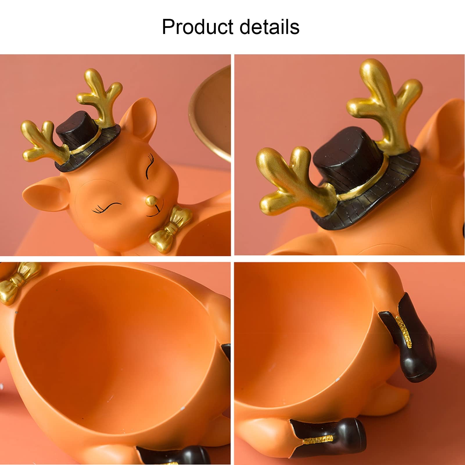 JKGHK Modern Resin Sculpture - Creative Home Decor Statue, Key & Jewelry Storage Bowl, Decorative Desktop Tray for Keys, Candy, Rings - Perfect for Living Room, Bedroom, or Office Organization (Green)