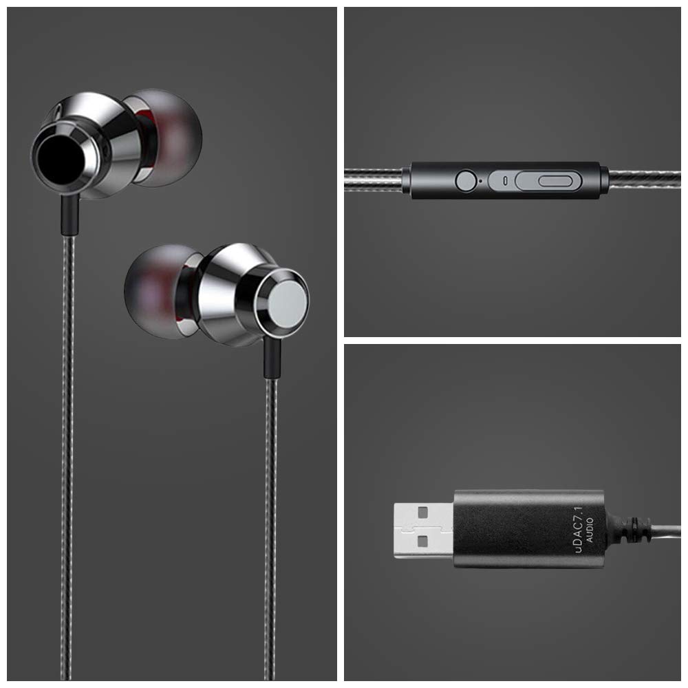 Upgraded U260 USB Headset with Microphone - 2.5m Durable Cable for Laptop & Desktop - Noise Cancelling Wired Earphones for Gaming, Online Meetings, Zoom Calls & Remote Learning