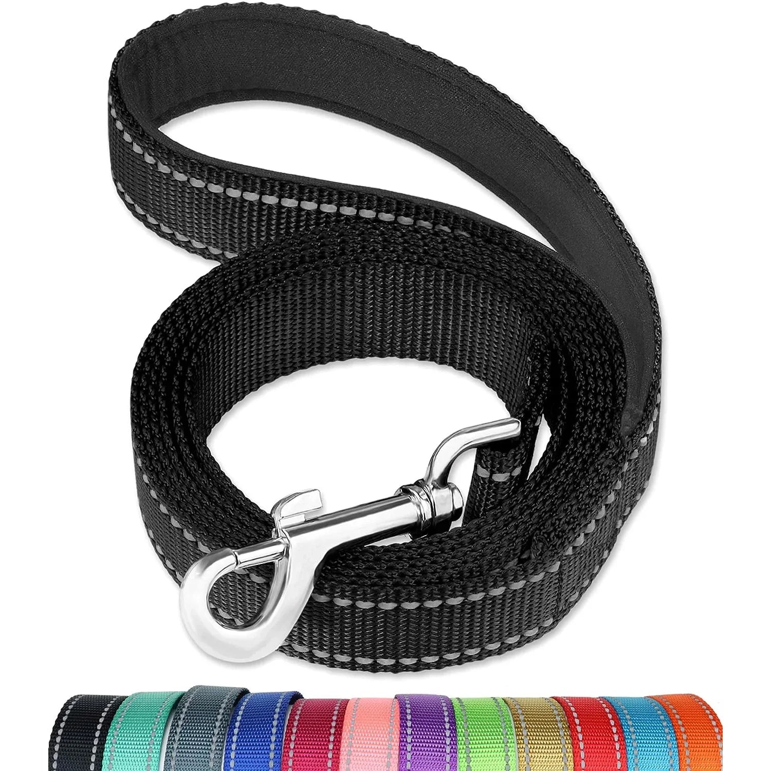 Reflective Dog Leash with Soft Padded Handle - Safe & Comfortable Walking Accessory for Small & Medium Dogs - Perfect for Night Walks, Jogging, and Outdoor Adventures