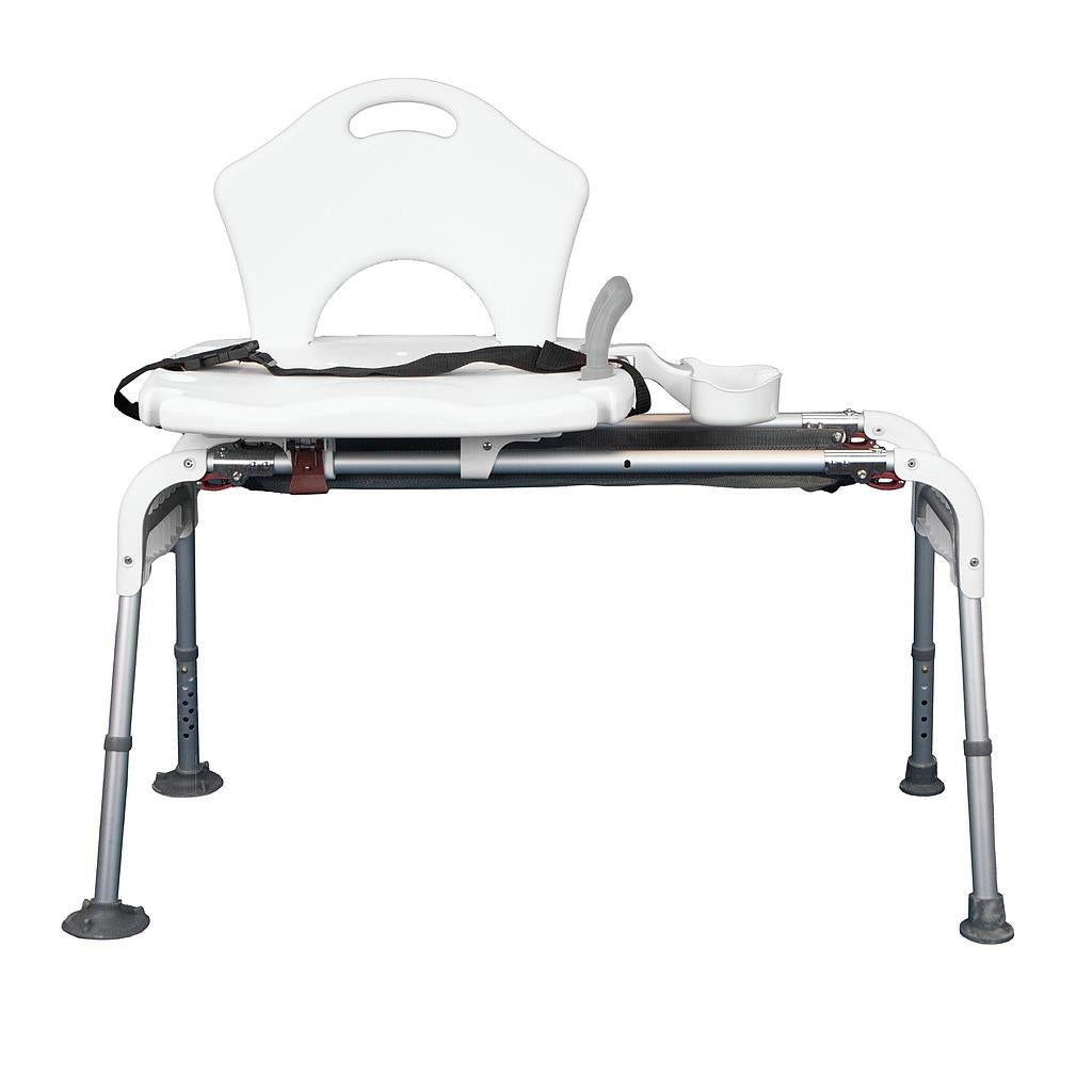 Sliding Shower Chair for Elderly & Disabled - Adjustable Bath Seat with Non-Slip Legs - Ideal for Bathroom Safety & Mobility Assistance