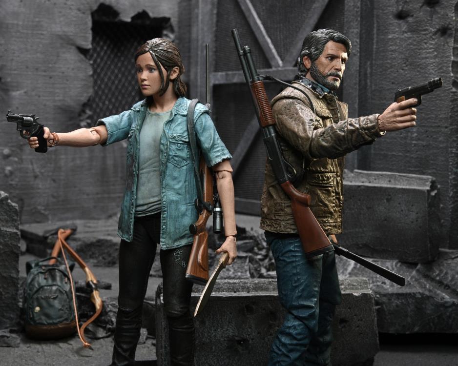 The Last of Us Part II Ultimate Joel and Ellie Action Figure 2 Pack - Collectible Video Game Character Figures for Fans, Gifts & Display