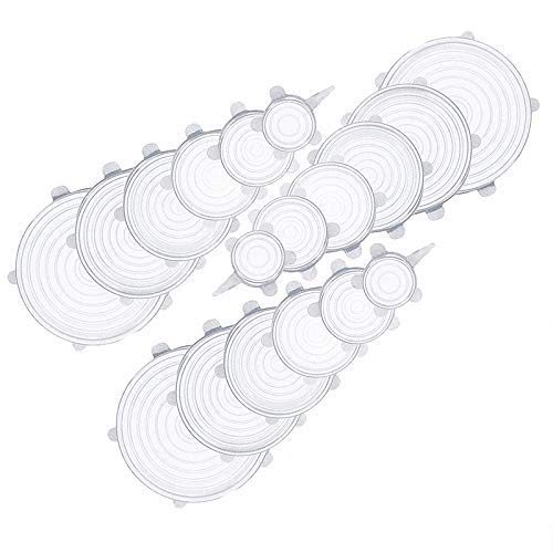 Stretchable Silicone Food Covers - Reusable, Durable & Expandable Bowl Lids for Various Sizes of Pots, Pans, Cups & Containers | Dishwasher & Microwave Safe | Keep Food Fresh | Perfect for Meal Prep, Leftovers & Kitchen Storage