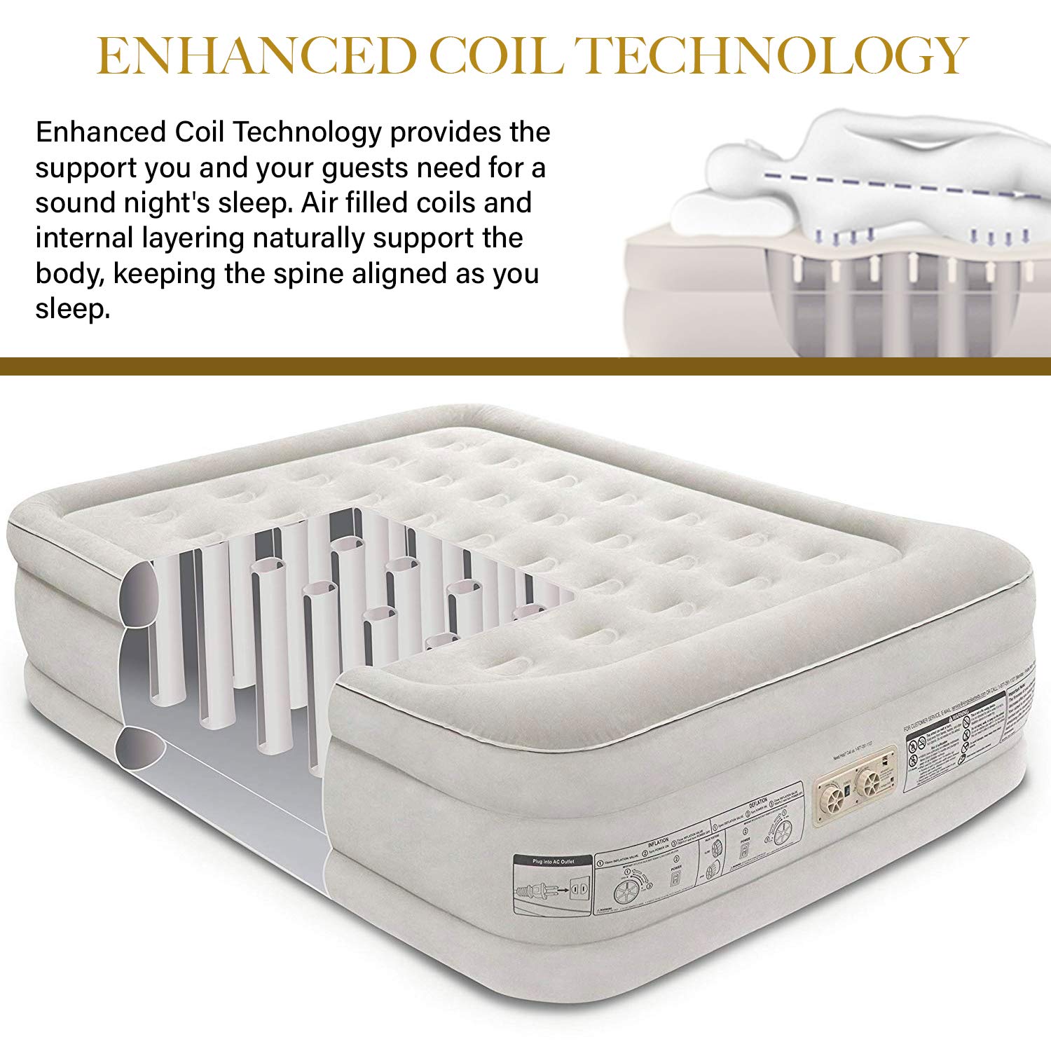 King Koil Queen Air Mattress with Built-in Pump - 20