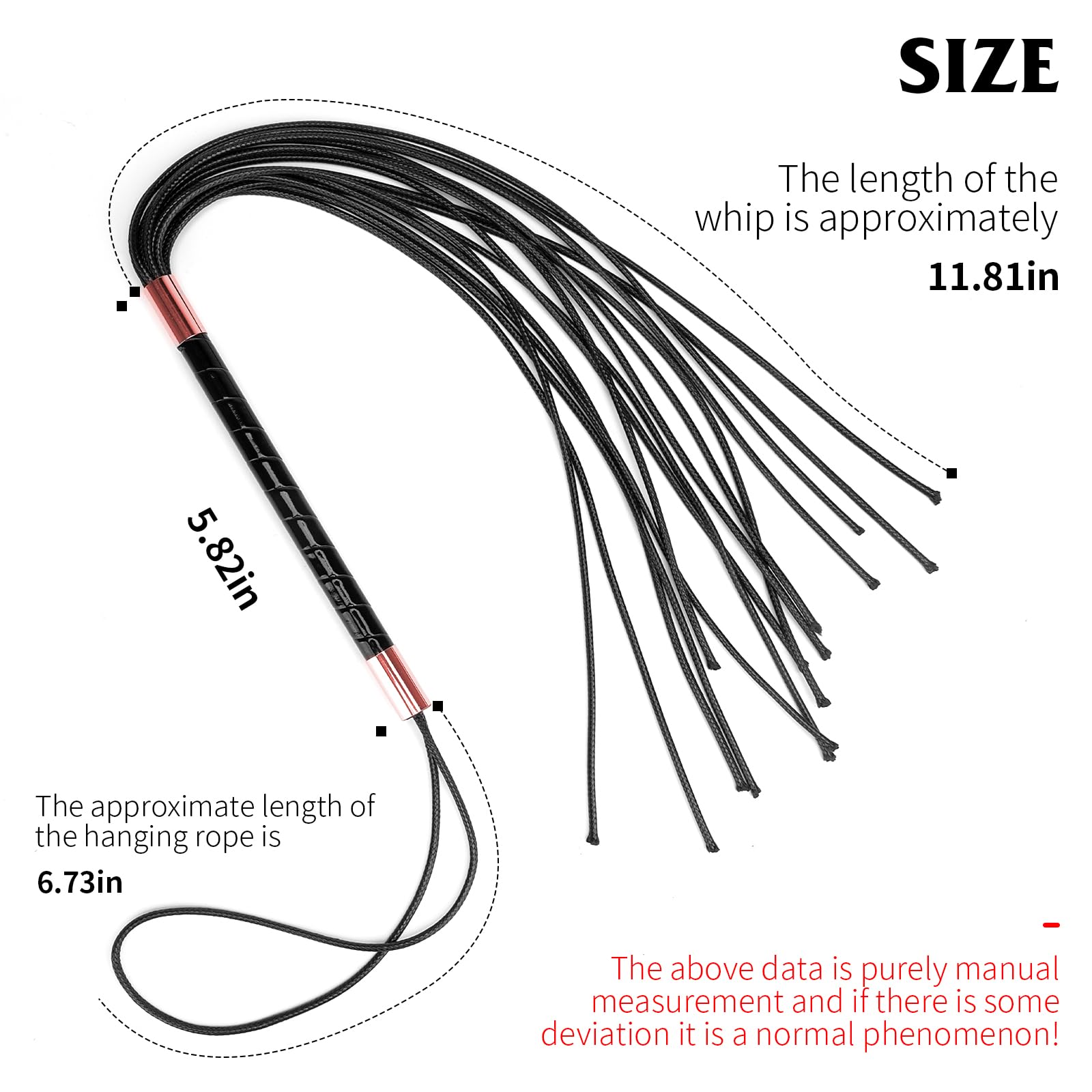 Premium Faux Leather BDSM Whip for Couples - Gold Bondage Flogger, Spanking Paddle & S&M Toy for Adults - Sensual Role Play, Fetish & Flirt Tool - Perfect for Bedroom Play, BDSM Scenes & Romantic Nights