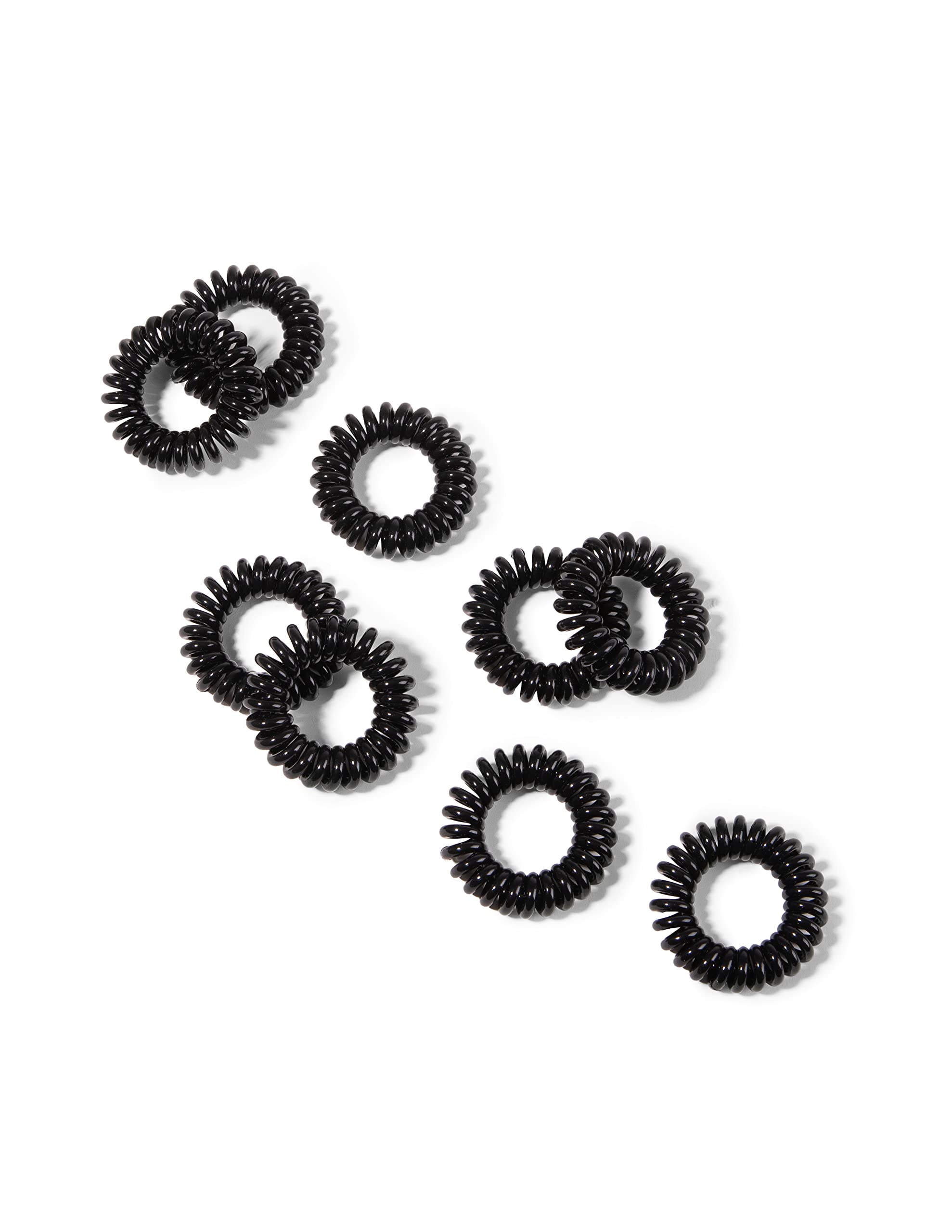 **No Crease No Damage Spiral Coil Hair Ties - 27 Count (Pack of 3) Black Hair Styling Accessories for Women & Girls - Perfect for Workouts, Yoga, and Everyday Hairstyles**