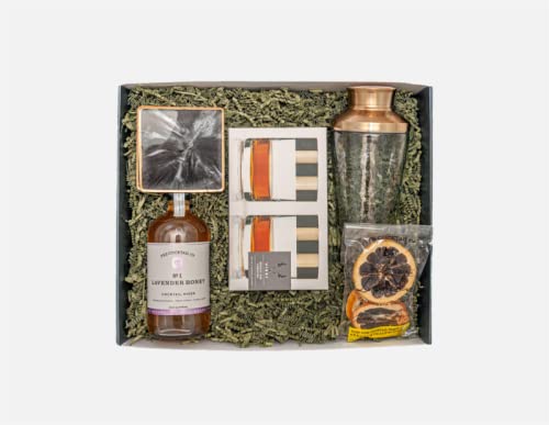 Premium Shaken Not Stirred Cocktail Gift Box Set - Perfect for Home Bartending, Parties & Gifts | Includes Mixing Tools & Recipe Cards