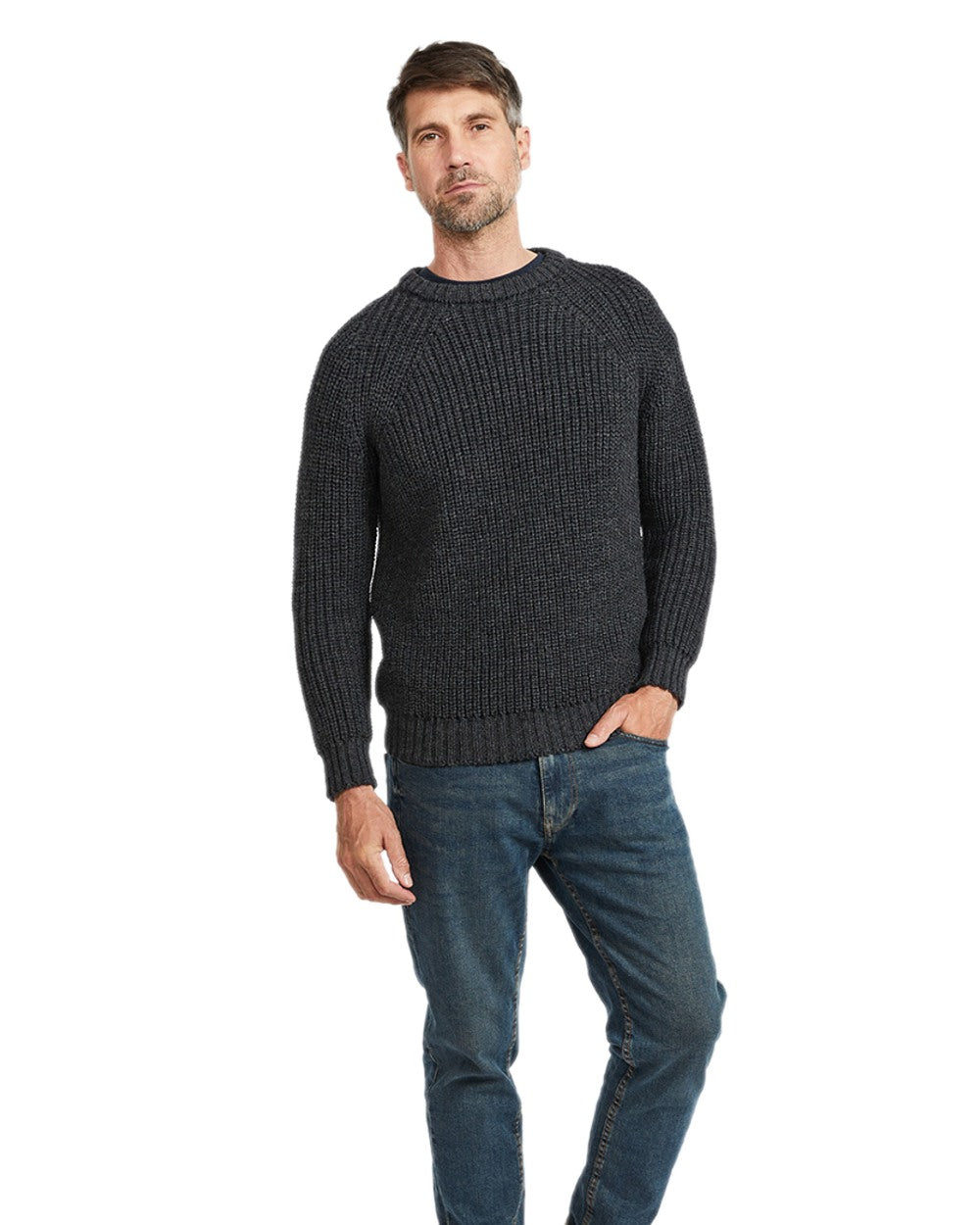 Aran Fisherman Sweater for Men - Irish Wool Knit Crewneck Pullover - Cozy Winter Wear for Outdoor Activities & Casual Style