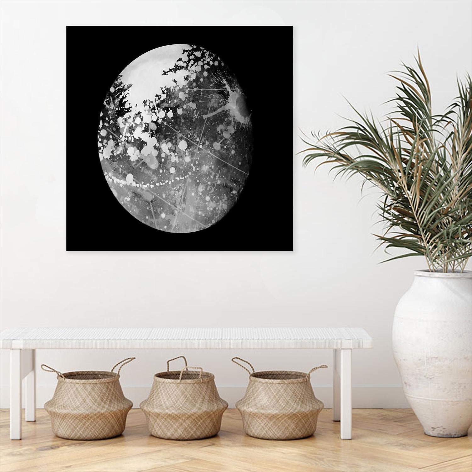 Abstract Moon Phase 7 Wall Art - Modern Celestial Decor for Home & Office - Perfect for Living Room, Bedroom, or Meditation Space