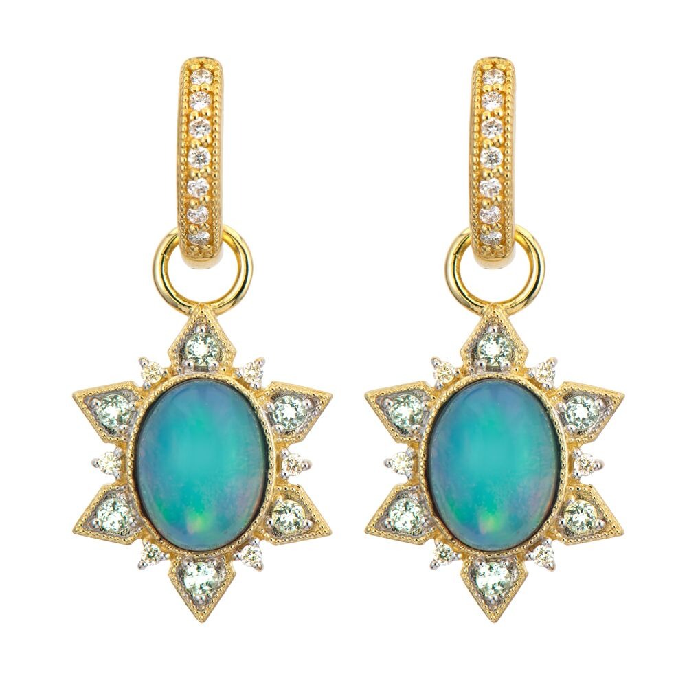 Exquisite Jude Frances Moroccan Opal Sunburst Earrings - Handmade Boho Chic Jewelry for Women - Perfect for Weddings, Parties & Everyday Elegance