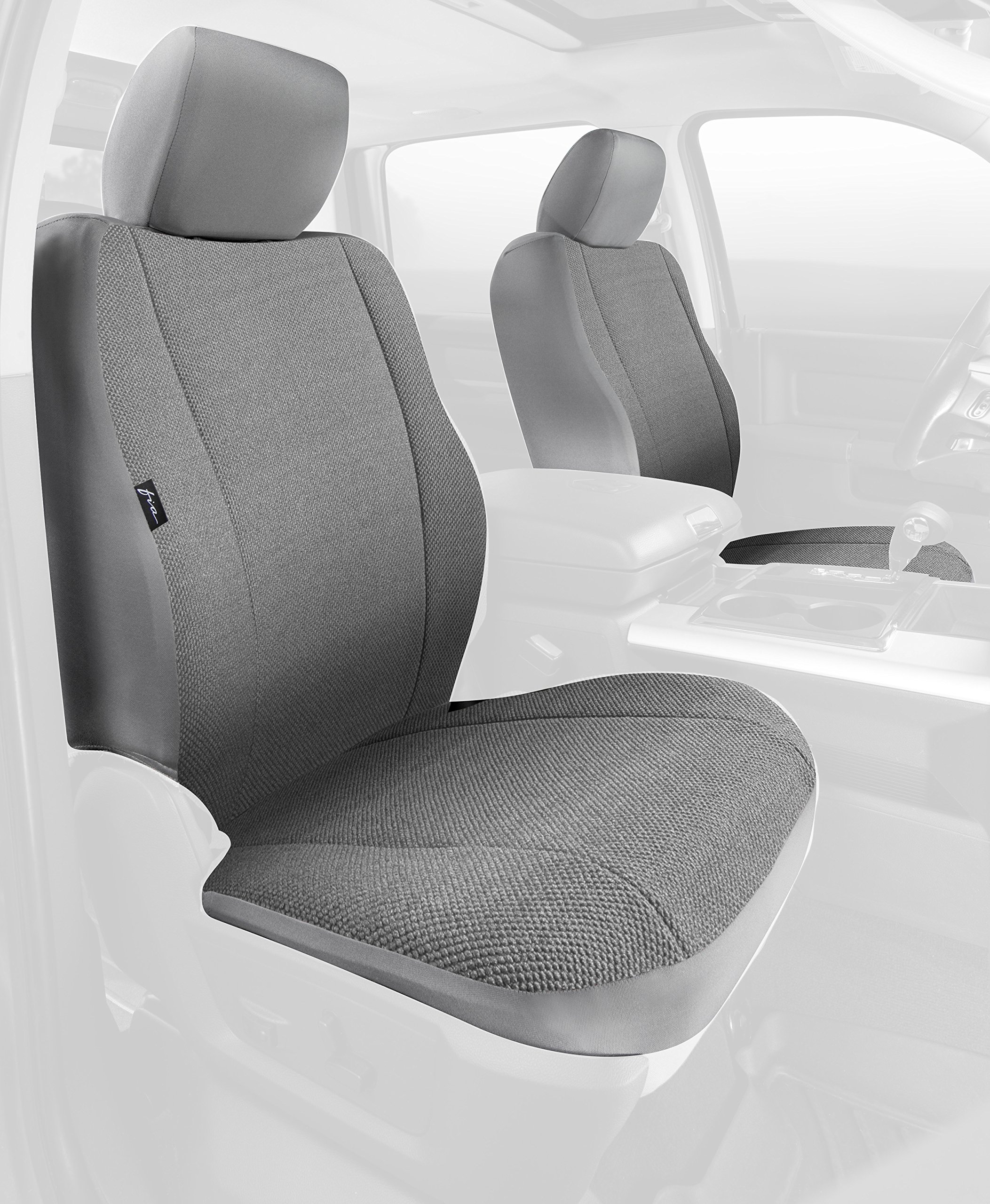 Fia TRS47-26 Gray TRS40 Solid Wrangler Seat Covers for Jeep - Durable Front Bucket Seat Covers with Saddle Blanket Design | Perfect for Off-Roading, Camping & Daily Driving