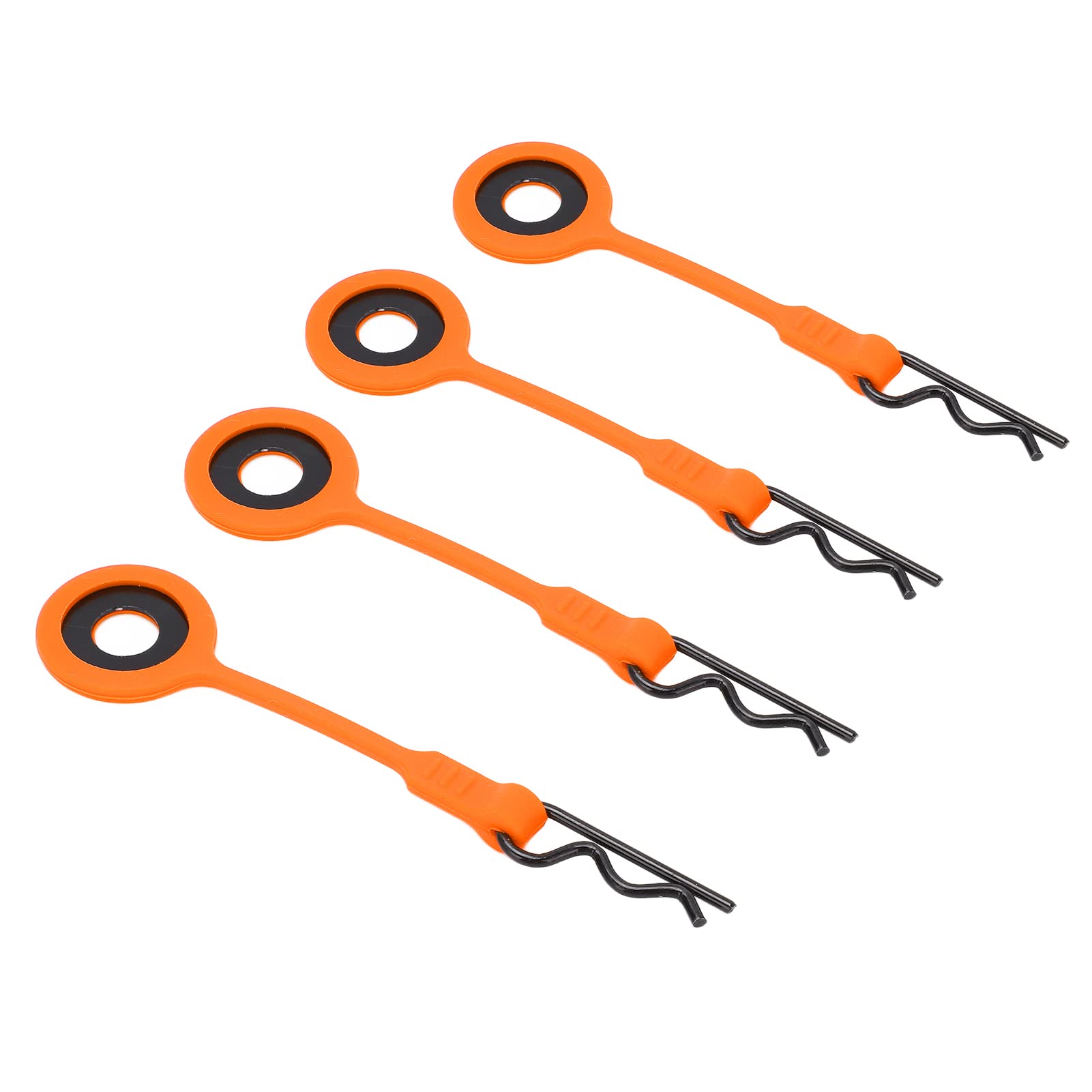 Dilwe 4PCS Universal 1/10 RC Car Shell Body Fixed Clips - Orange Upgrade Replacement Parts for RC Model Cars | Perfect for Off-Road Racing & RC Car Maintenance