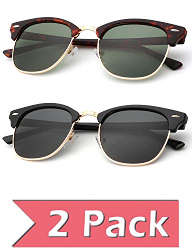 D02- (2 Pack) Matte Black Frame Black Lens / Matte Tortoise Frame G15 Lens
