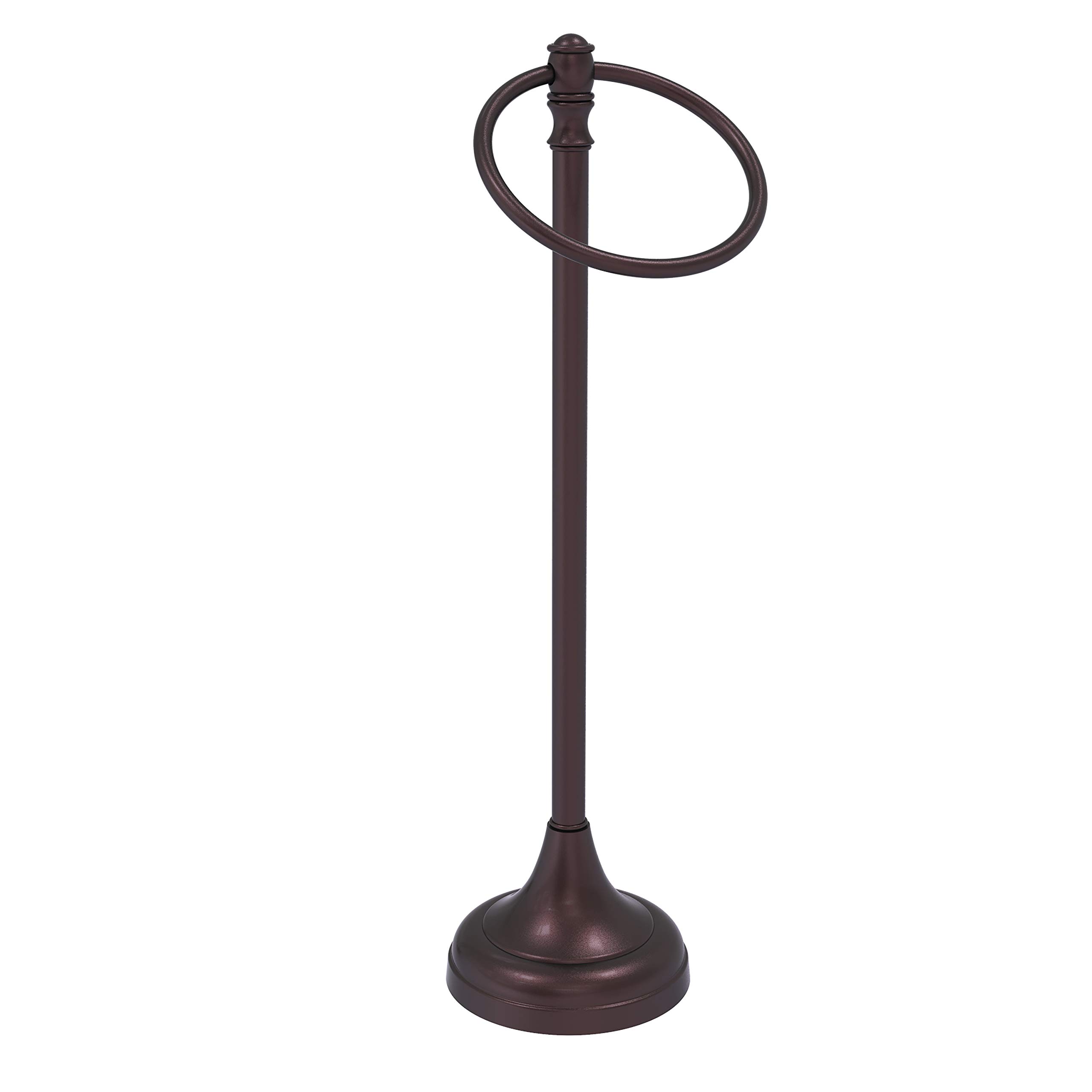Allied Brass CL-54 Carolina Collection Ring Stand Guest Towel Holder - Antique Bronze Bathroom Accessory for Powder Room, Guest Bath & Luxury Hotels