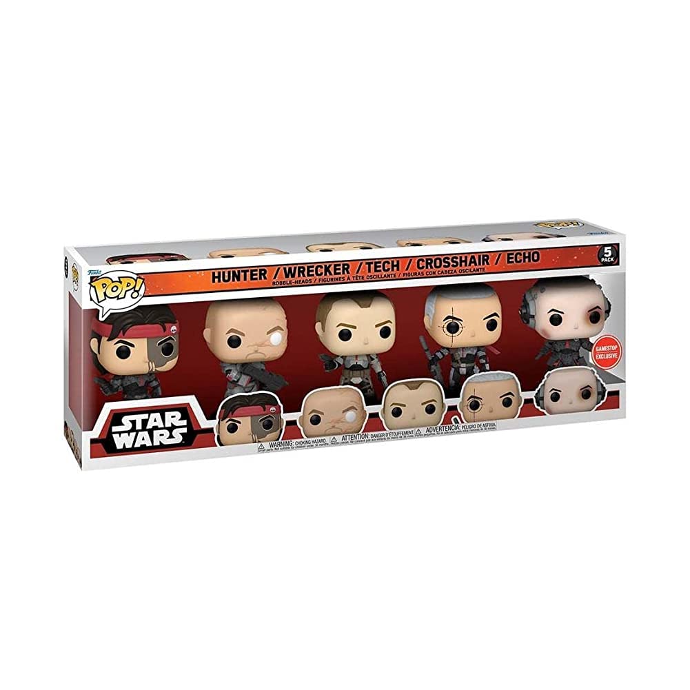 POP! Star Wars: The Bad Batch Vinyl Figure 5-Pack Exclusive Collectible Set - Perfect for Disney Fans, Sci-Fi Collectors & Gift Giving