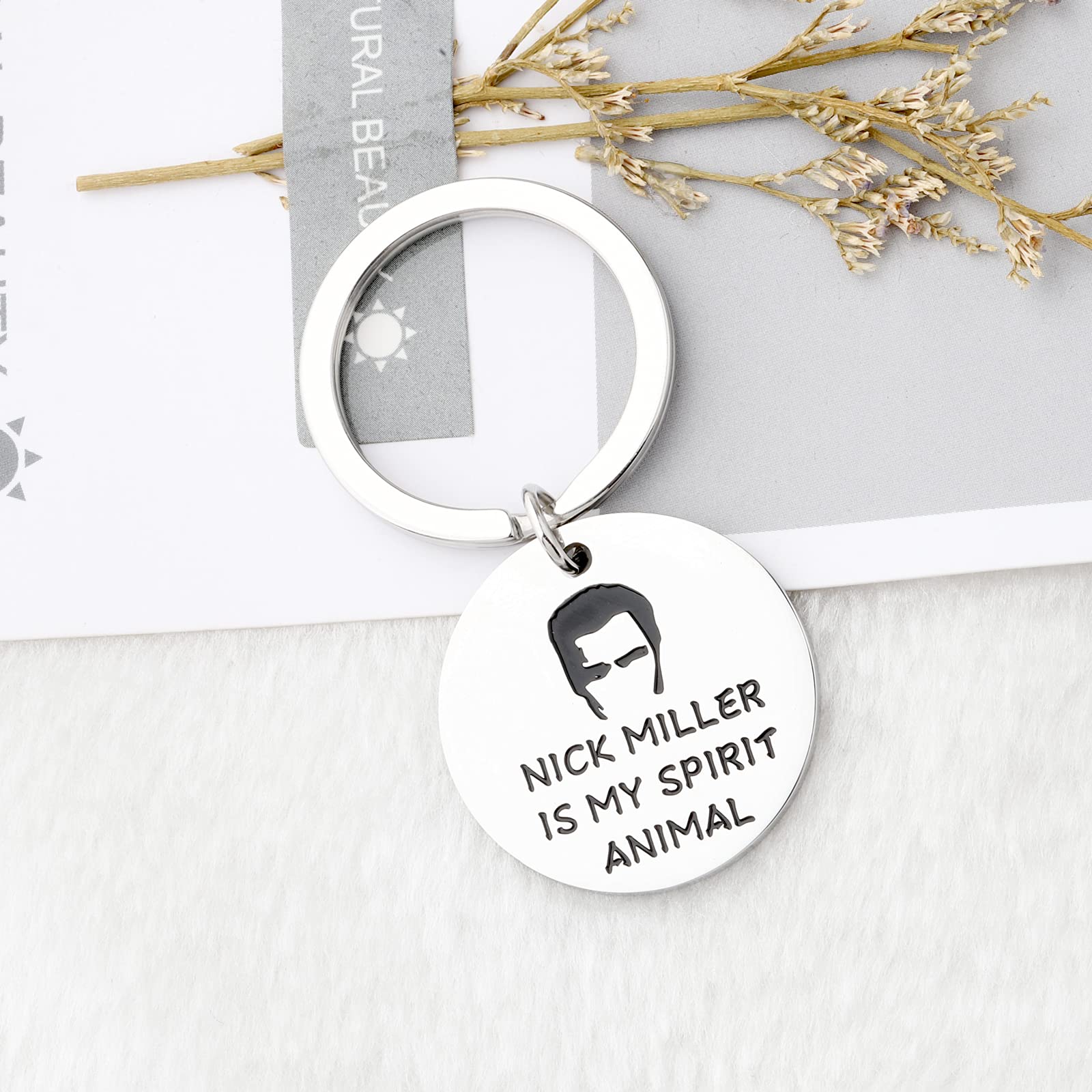 Nick Miller Keychain - TV Show Inspired Gift for Fans - 'Nick Miller Is My Spirit Animal' - Perfect for Keychains, Backpacks, and Gifts for New Girl Lovers