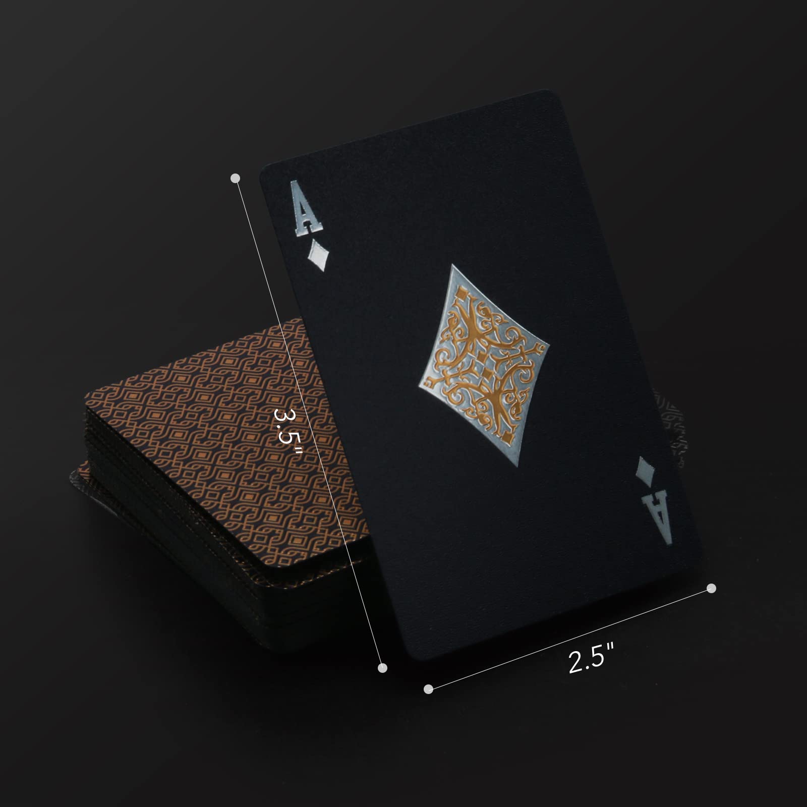 Premium INTEGEAR 2 Decks Gold 3D Embossed Poker Cards - Waterproof Plastic PET Playing Cards for Magic Tricks, Poker Games & Casino Nights - Luxury Gift Set for Parties, Cardistry & Home Decor